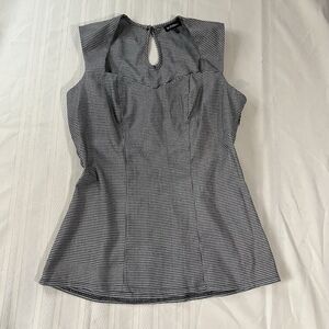 Le Chateau Tank Top Romantic Houndstooth Y2K Large Sweetheart Business Casual